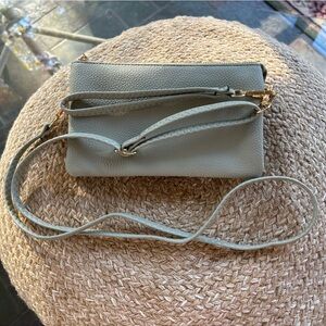 Adjustable Sage Crossbody/Wristlet Purse